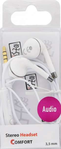 2GO Comfort In-Ear Stereo Headset White