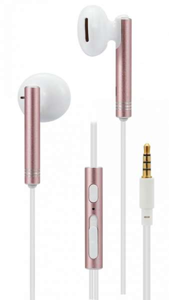 2GO Delux In-Ear Stereo Headset White/Rose Gold
