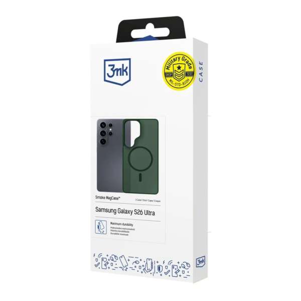 3mk MagCase for Samsung Galaxy S26 Ultra Smoke Green
