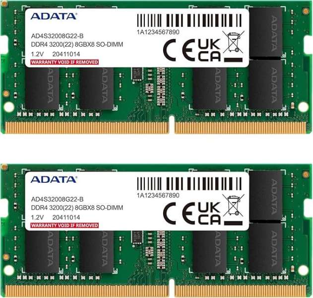 A-Data 16GB DDR4 3200MHz Kit(2x8GB) SODIMM