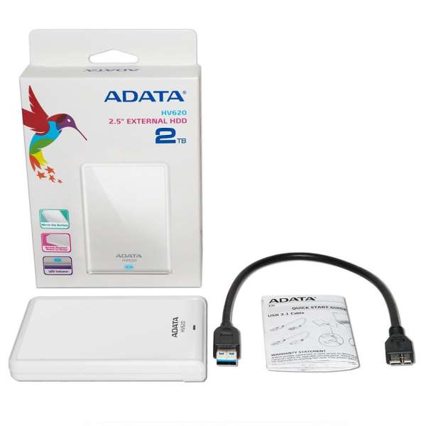 A-Data 2TB 2,5" USB3.1 HV620S White