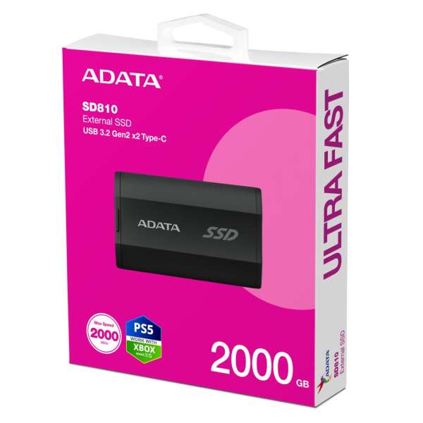 A-Data 2TB USB3.2 Type-C SD810 Black