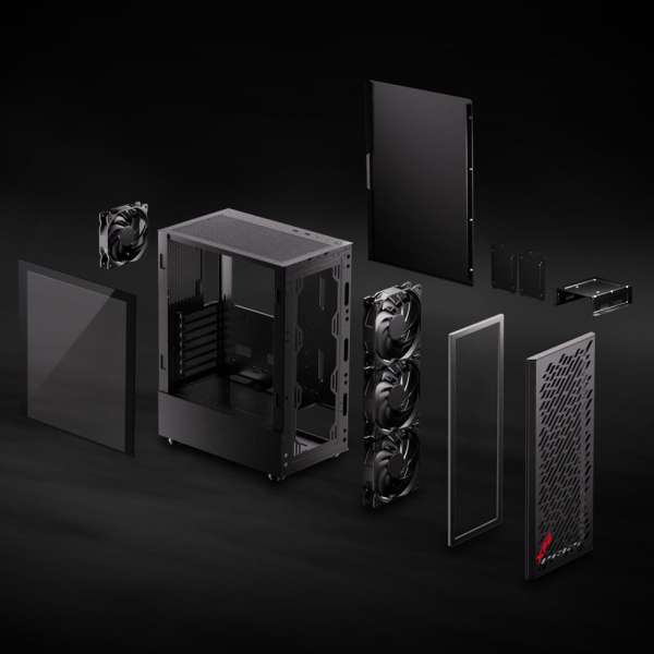 A-Data XPG Valor Air Tempered Glass Black
