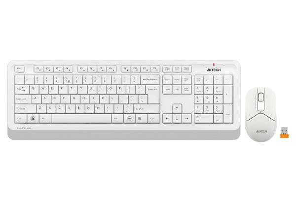 A4-Tech FG1012 Wireless Keyboard Combo White US
