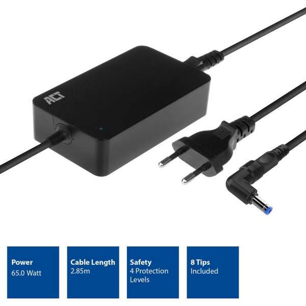 ACT AC2055 20V / 3,25A 65W univerzális hálózati notebook töltő