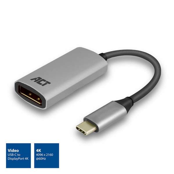 ACT AC7030 USB-C to DisplayPort 4K Silver