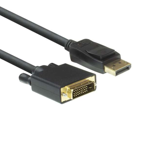 ACT AC7505 DisplayPort to DVI-D (Dual Link) (24+1) adapter cable 1,8m Black