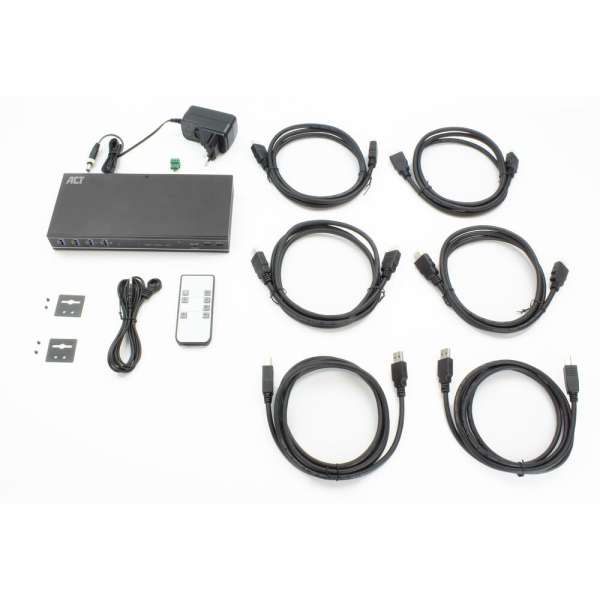ACT AC7914 2-Port Dual HDMI 4K@60Hz KVM switch USB 3.2 Gen1 (USB 3.0)
