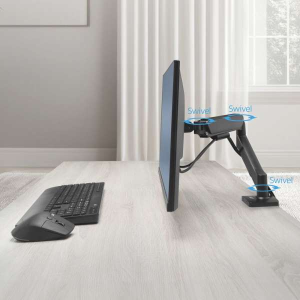 ACT AC8313 Gas Spring Single Monitor Arm 17"-35" Black