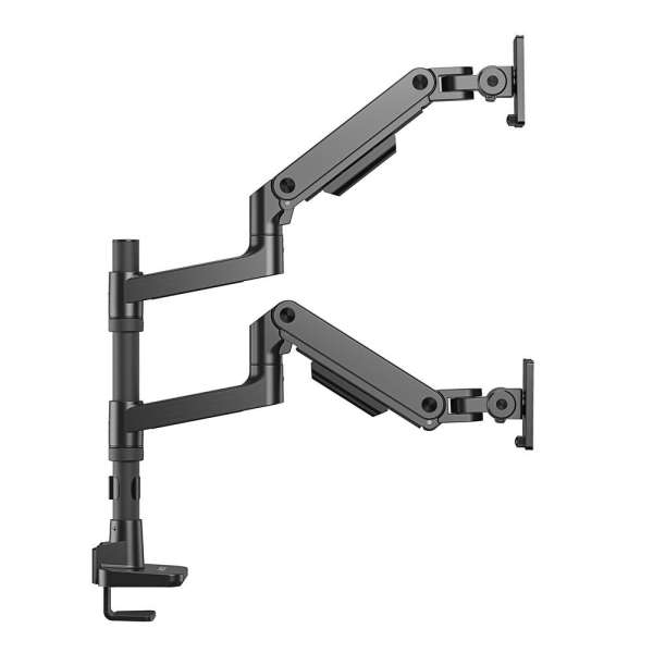 ACT AC8343 Dual Monitor Arm Office Premium with Gas Spring Pole Mounted
