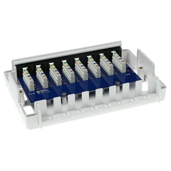 ACT Surface mounted box unshielded 8 ports CAT5E White