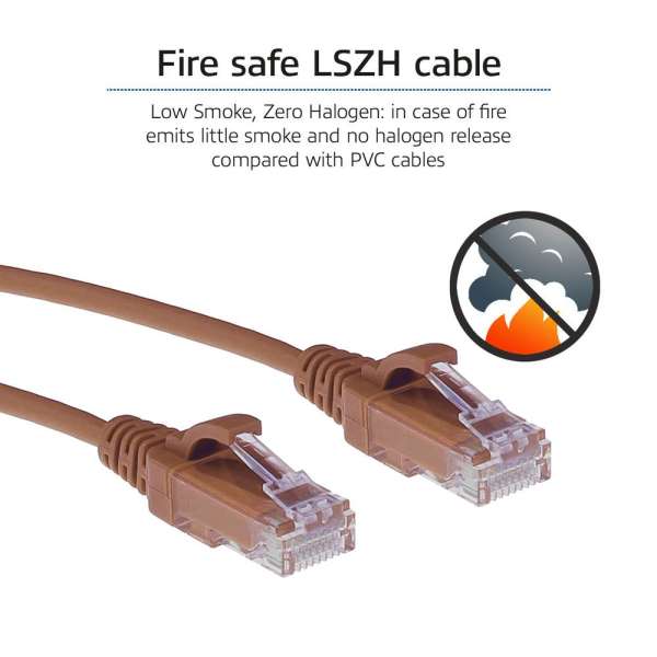 ACT CAT6 U-UTP Patch Cable 10m Brown