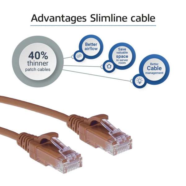 ACT CAT6 U-UTP Patch Cable 2m Brown