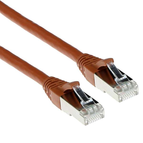ACT CAT6A S-FTP Patch Cable 25m Brown
