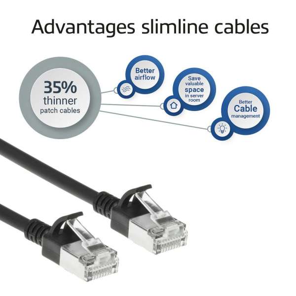 ACT CAT6A S-FTP Patch Cable 2m Black