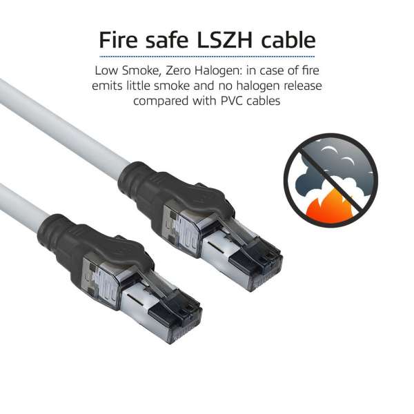 ACT CAT6A S-FTP Patch Cable 5m Grey