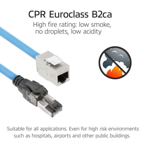ACT CAT6A S-FTP Patch Cable 80m Blue