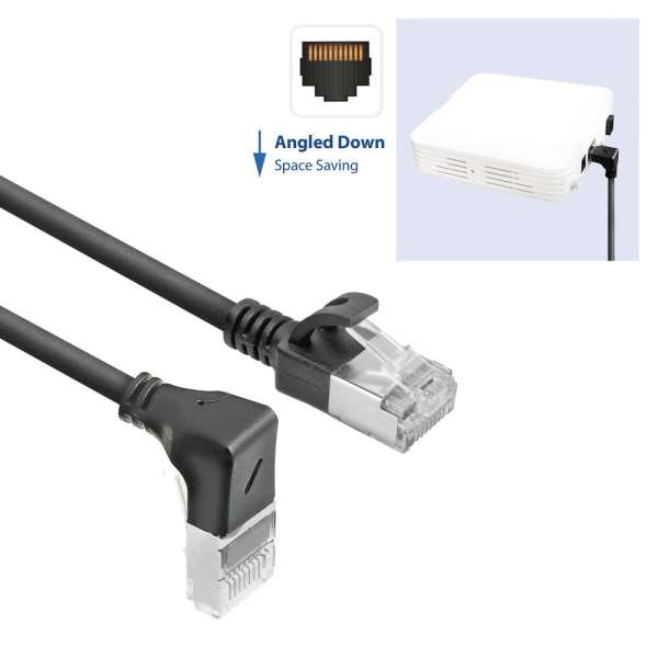 ACT CAT6A U-FTP Patch Cable 0,5m Black