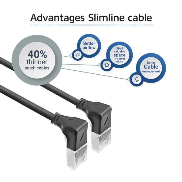 ACT CAT6A U-FTP Patch Cable 1m Black