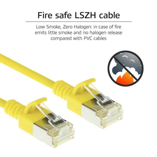 ACT CAT6A U-FTP Patch Cable 1m Yellow