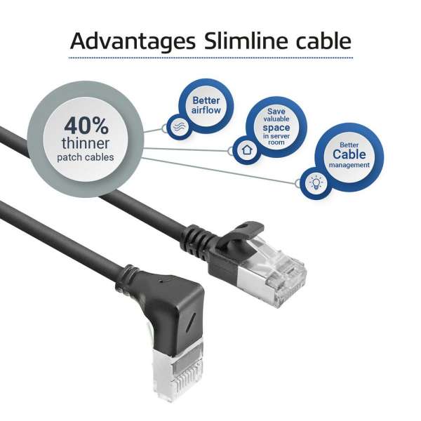 ACT CAT6A U-FTP Patch Cable 2m Black