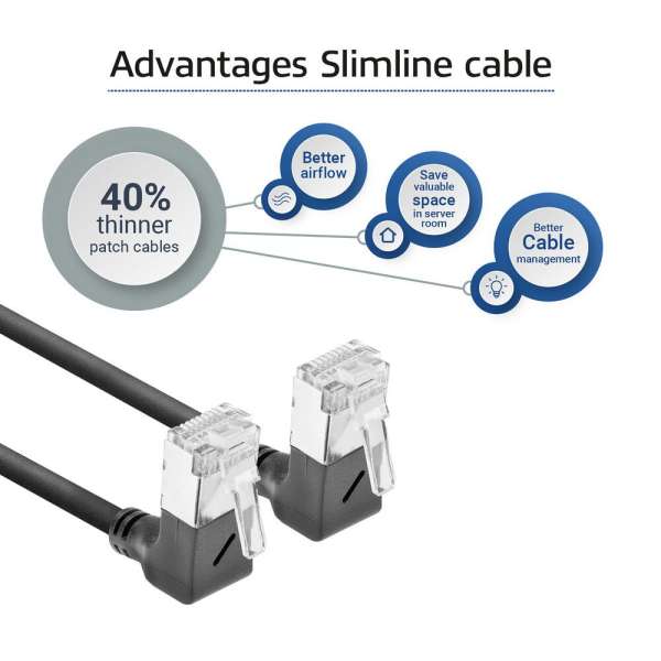ACT CAT6A U-FTP Patch Cable 2m Black