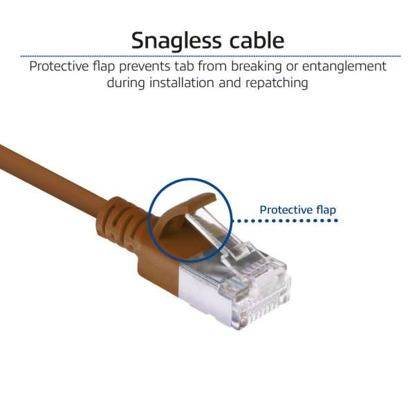 ACT CAT6A U-FTP Patch Cable 2m Brown