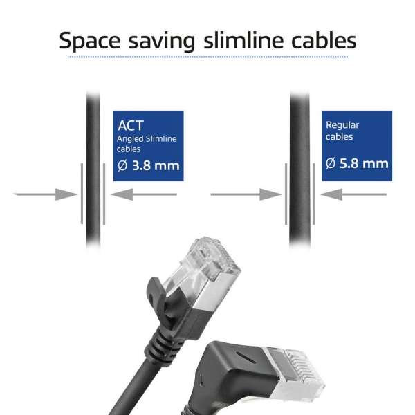 ACT CAT6A U-FTP Patch Cable 3m Black
