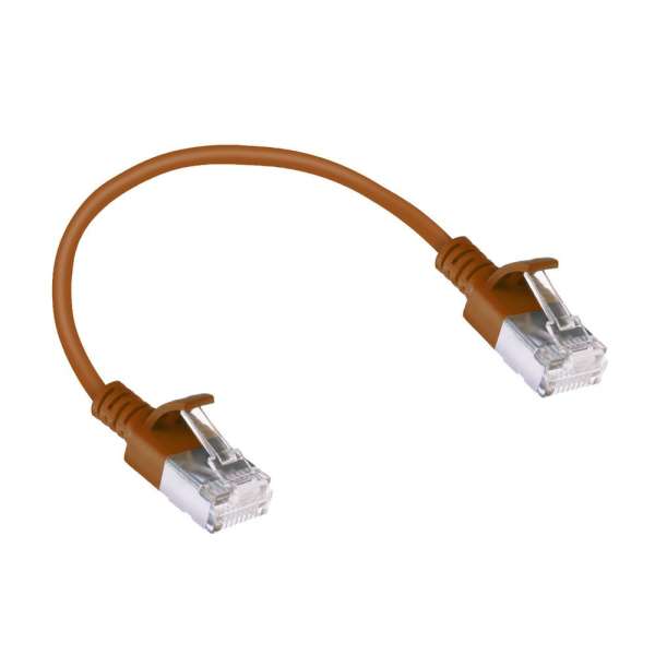 ACT CAT6A U-UTP Patch Cable 0,25m Brown