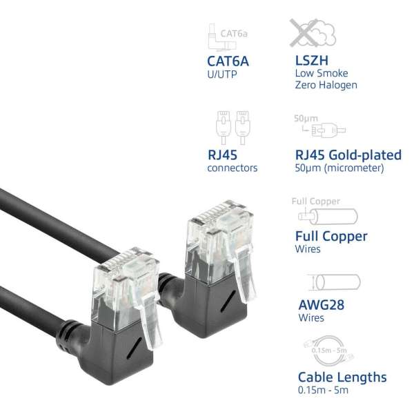 ACT CAT6A U-UTP Patch Cable 1,5m Black