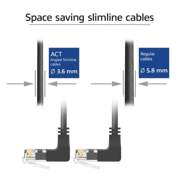 ACT CAT6A U-UTP Patch Cable 2m Black