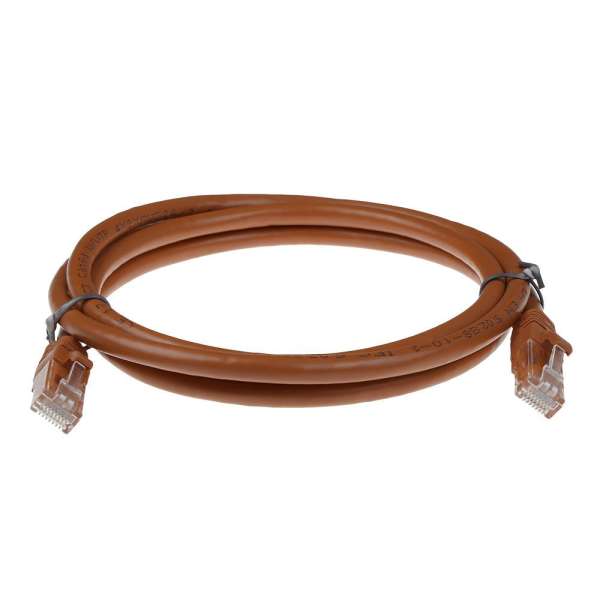 ACT CAT6A U-UTP Patch Cable 2m Brown
