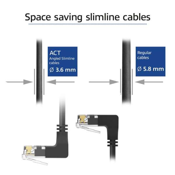 ACT CAT6A U-UTP Patch Cable 3m Black