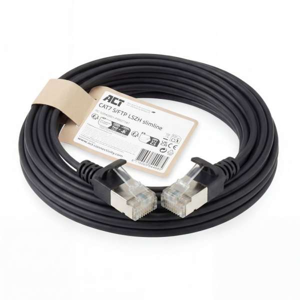ACT CAT7 S-FTP Patch Cable 3m Black