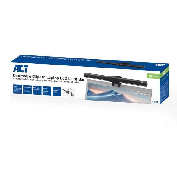 ACT Dimmable clip-on laptop LED light bar