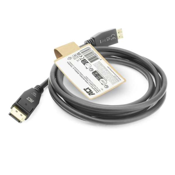 ACT DisplayPort 2.1 cable 8K male to male 2m Black