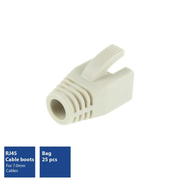 ACT RJ45 boot for 7.0 mm cable 25db Grey