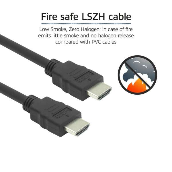 ACT HDMI 4K LSZH Premium High Speed cable v2.0 HDMI-A male to HDMI-A male 10m Black