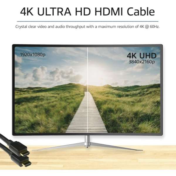 ACT HDMI High Speed premium certified v2.0 HDMI-A male - HDMI-A male cable 2m Black