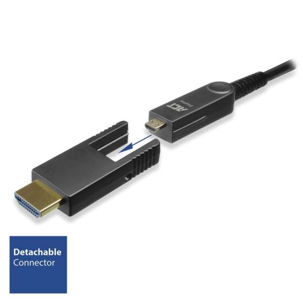 ACT HDMI High Speed with detachable connector v2.0 HDMI-A male - HDMI-A male active optical cable 30m Black
