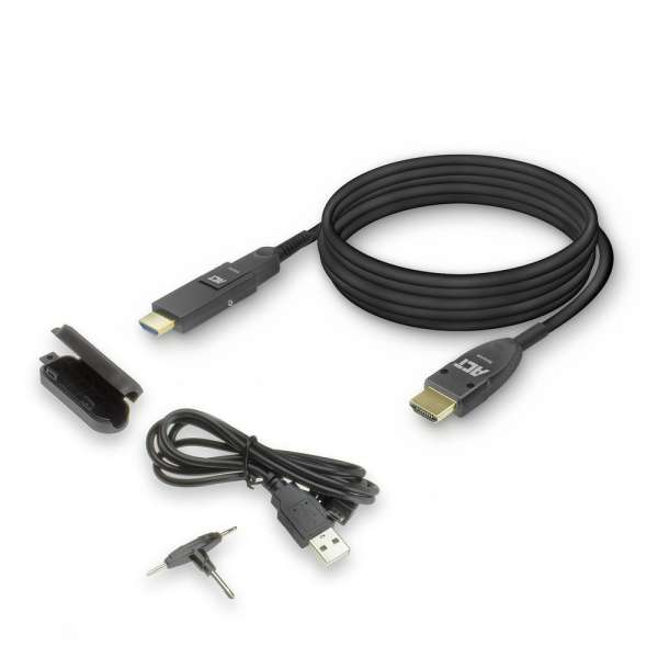 ACT HDMI High Speed with detachable connector v2.0 HDMI-A male - HDMI-A male active optical cable 30m Black