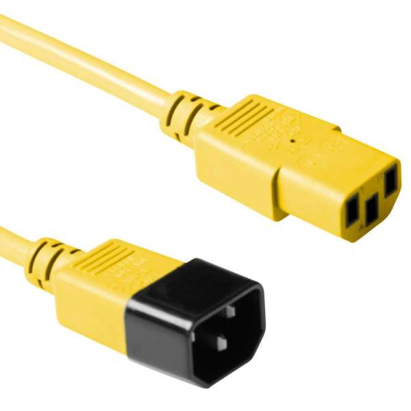 ACT Powercord C13 - C14 3m Yellow
