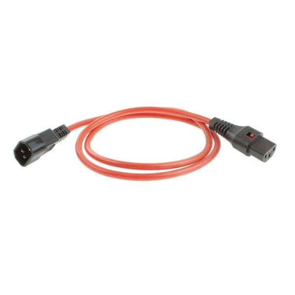 ACT Powercord C13 IEC Lock - C14 1m Red