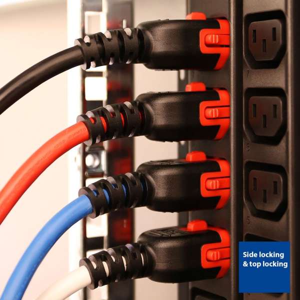 ACT Powercord C13 IEC Lock+ - C14 IEC Lock Dual Locking 3m Blue