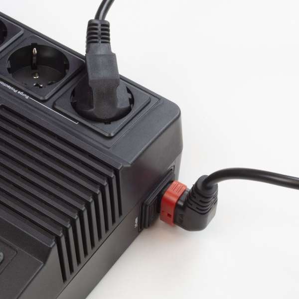 ACT Powercord C14 - C13 IEC Lock (left angled) 3m Black