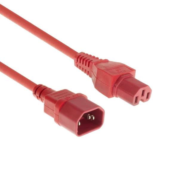 ACT Powercord C14 - C15 1,2m Red
