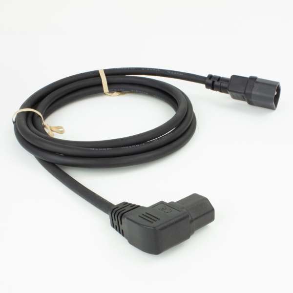 ACT Powercord C14 - C15 (angled left) 1,2m Black