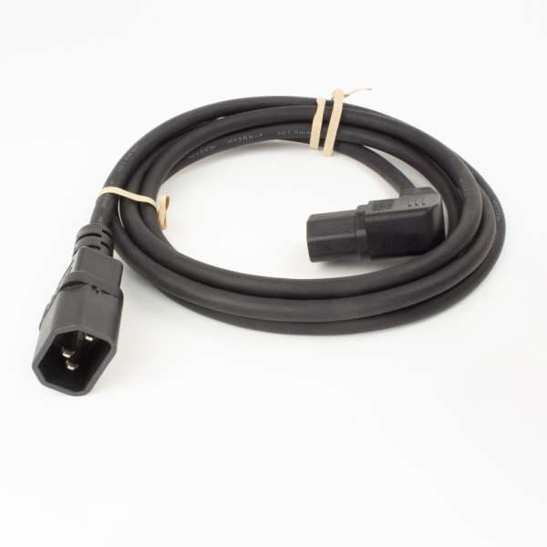 ACT Powercord C14 - C15 (angled right) 0,6m Black