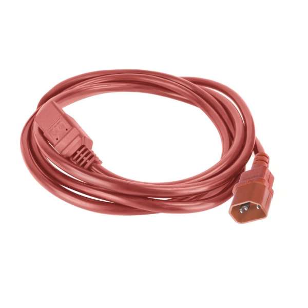 ACT Powercord C14 male- C21 famale 2m Red