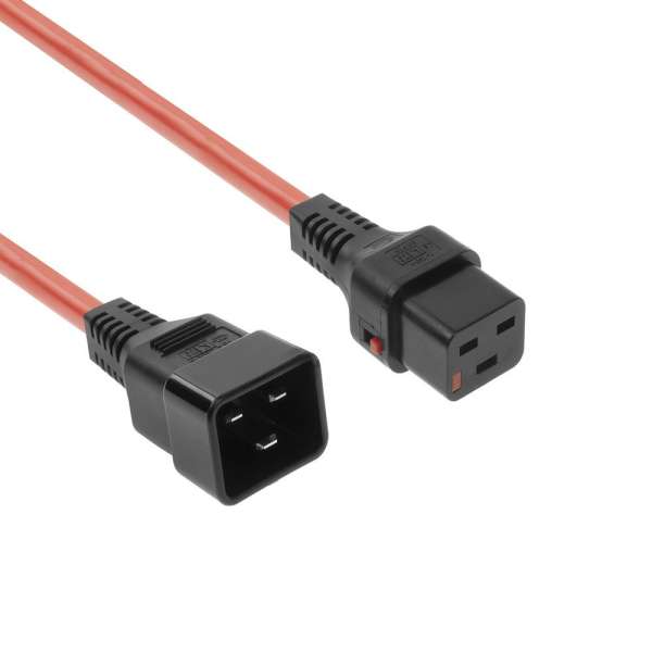 ACT Powercord C19 IEC Lock - C20 2m Red